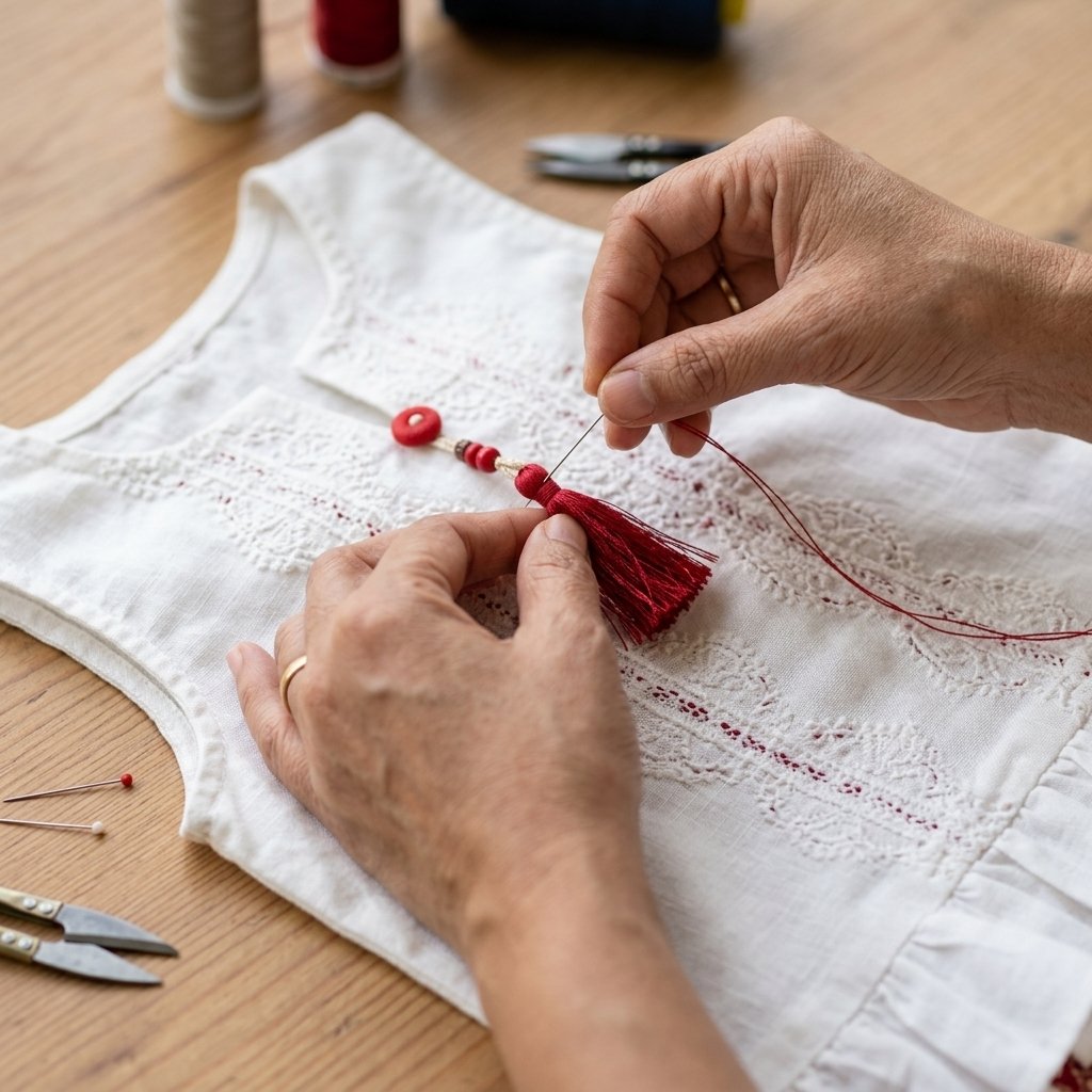 Stitching in progress