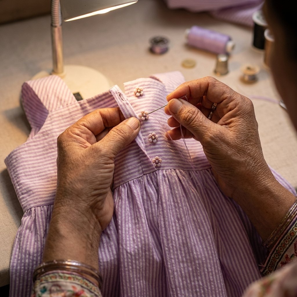 Stitching in progress